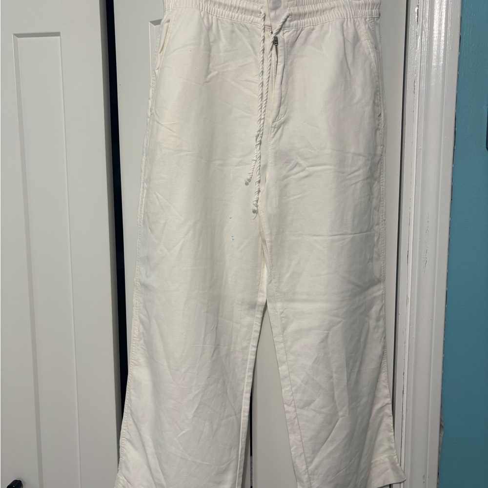 Women’s Classic Drawstring Cotton Pants - White